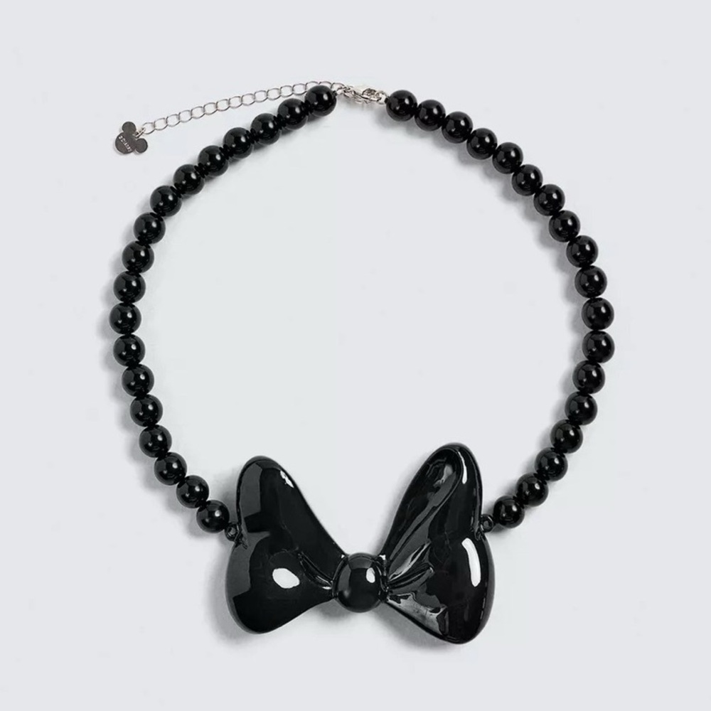 Harry Lambert X Disney X Zara - Girls Black Bow Minnie Mouse Necklace